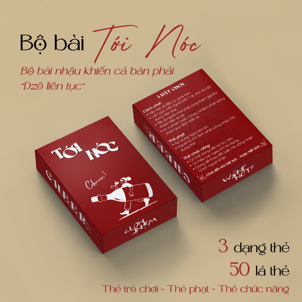 Bài chơi cùng bạn bè Tới Nóc drinking game khiến cả bài phải zô liên tục phàn xạ, cà khịa, gài bẫy