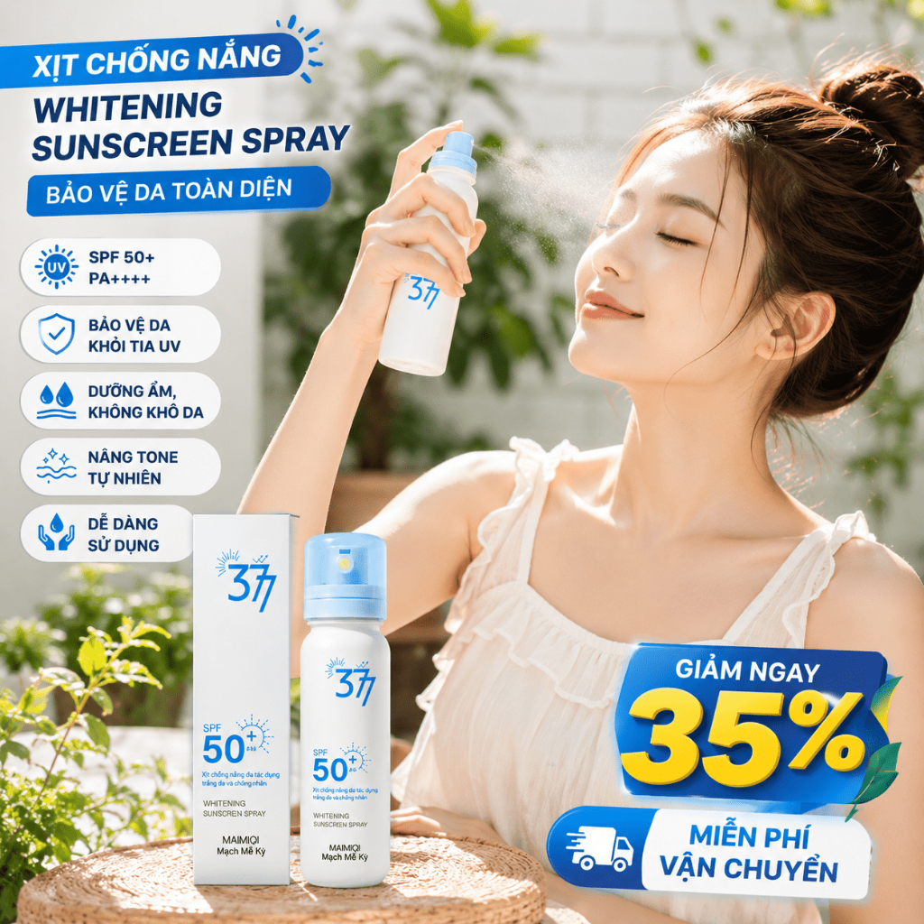 Kem chống nắng body SPF50+ PA+++ | Xịt chống nắng bảo vệ da, trong suốt, nhẹ nhàng【MUA 2 GIẢM 40%】