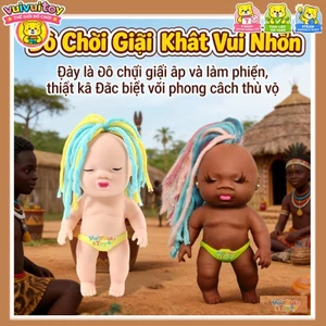 Búp bê Natasha da đen gốc Phi với kiểu tóc dreadlocks, đồ chơi giảm căng thẳng bằng cát, tạo hình và điêu