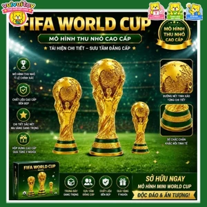 Mô hình cúp vàng World Cup 2026 – trang trí bàn làm việc, bàn học rất đẹp