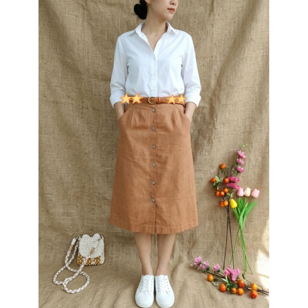 CHÂN VÁY LINEN NHIỀU MẪU 2HAND NHẬT