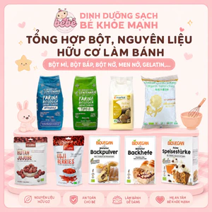 Bột và nguyên liệu hữu cơ làm bánh cho bé. Sima Bio, Probios, Bio Vegan, Ubon,...