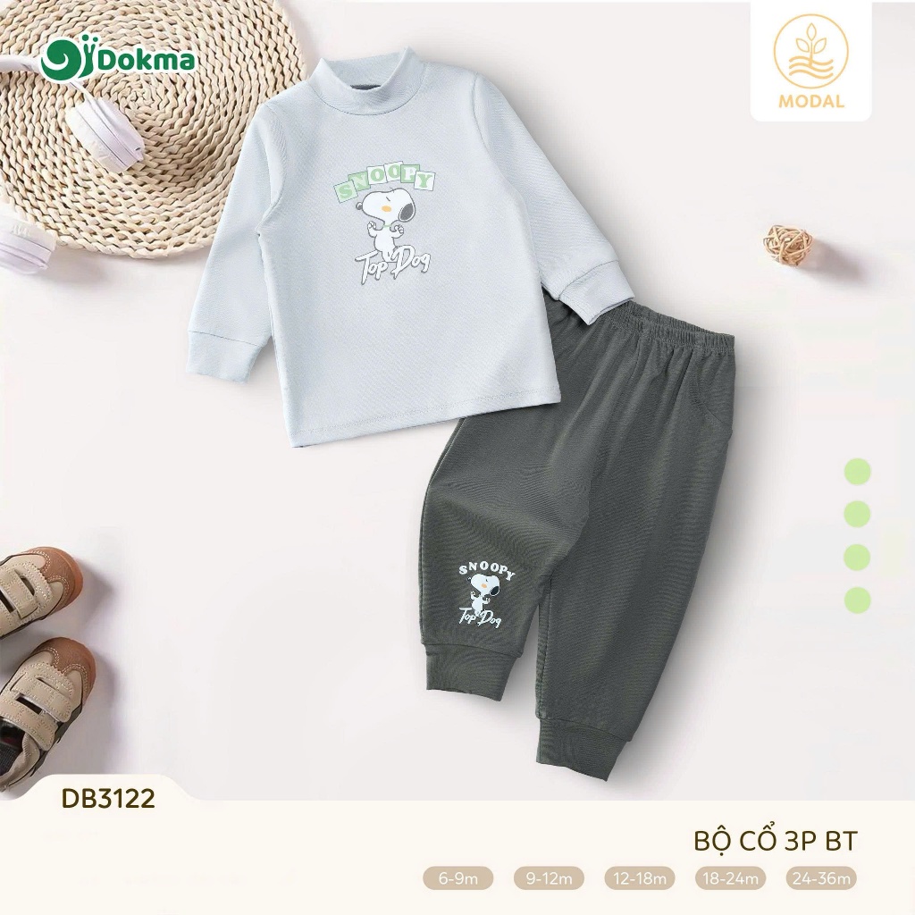 (9-13kg) Bộ Cổ 3 Phân Dokma Đáng Yêu Cho Bé DB1825 DB3123 DB3122 DB3167