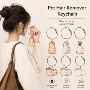 Móc khóa mèo cam trong suốt, móc treo túi thú cưng dễ thương, phụ kiện phong cách ngọt ngào