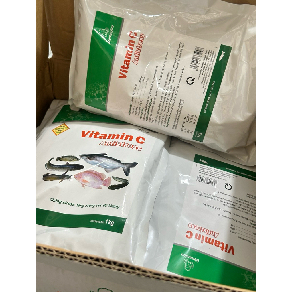 vitamin c vimedim gói 1kg dùng cho cá tôm thuỷ sản