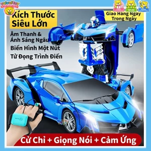 【Giao cực nhanh】Xe điều khiển từ xa biến hình robot – Đồ chơi trẻ em chạy pin sạc