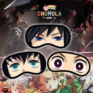 Bịt mắt KIMETSU NO YAIBA Tanjiro Giyuu Muichiro miếng che mắt ngủ in hình anime chibi mặt nạ ngủ