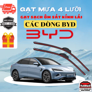 GẠT MƯA BYD SEAL, CÁC DÒNG BYD, ATTO 2, ATTO 3, M6, SEALION6, DOLPHINH, HAN EV, SEALION 8, SILICON 4 LƯỠI GẠT SẠCH ÊM