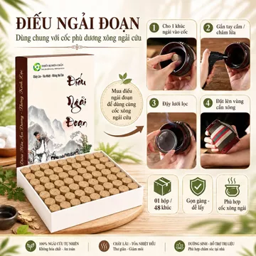 Hộp điếu ngải cứu 48 đoạn- nhang ngải 48 đoạn cao cấp 100% ngải cứu Thiết Bị Diện Chẩn