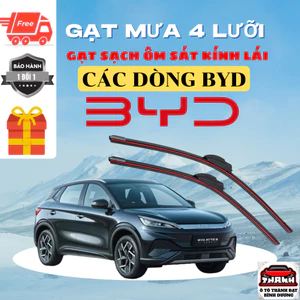 GẠT MƯA BYD ATTO 2, CÁC DÒNG BYDSEALION 6, ATTO 3, M6, SEAL, DOLPHINH, HAN EV, SEALION 8, SILICON 4 LƯỠI GẠT SẠCH ÊM