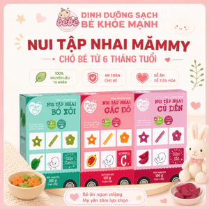 Nui Mămmy mini ăn dặm, nui rau củ rau hữu cơ cho bé từ 6 tháng tuổi