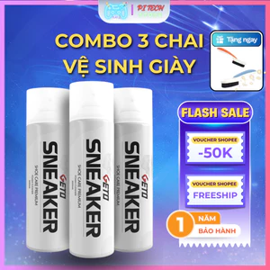Chai Xịt Vệ Sinh Giày Sneaker GETO 300ml – Bọt Giặt Khô Làm Sạch Giày Thể Thao, Khử Mùi