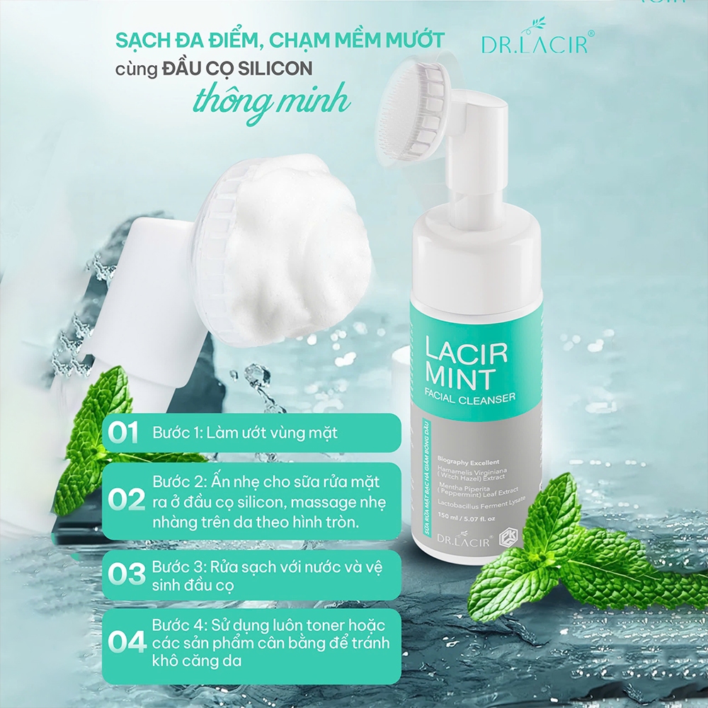 Sữa Rửa Mặt Chiết Xuất Phỉ Dr.lacir Giúp Da Sạch Sáng, Giảm Bóng Dầu