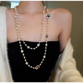 Vòng Cổ Ngọc Trai Dáng Dài Cực Đẹp Hot Trend Chụp Áo Dài, Kỷ Yếu, Phụ Kiện Dây Chuyền 150cm Quấn Nhiều Tầng Thời Trang