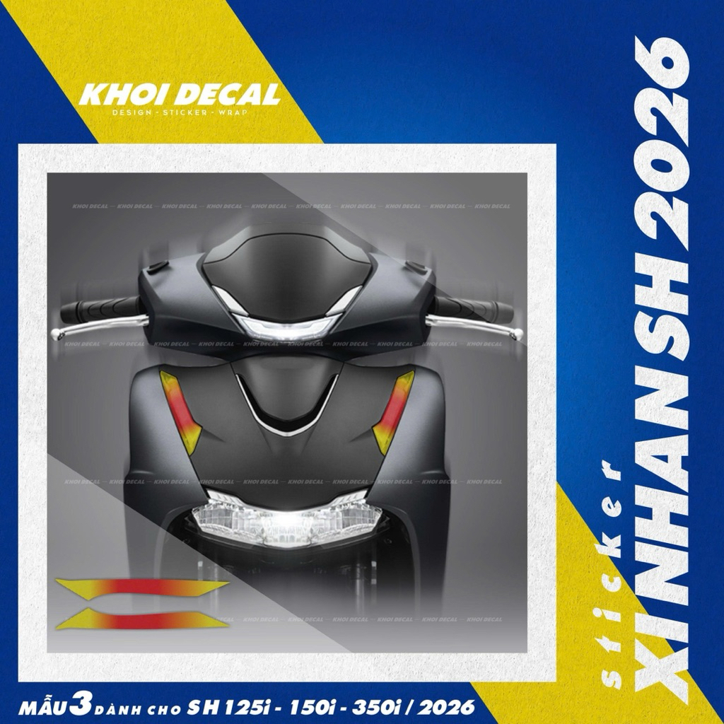 Decal dán đèn xi nhan SH 2026,SH350 2026