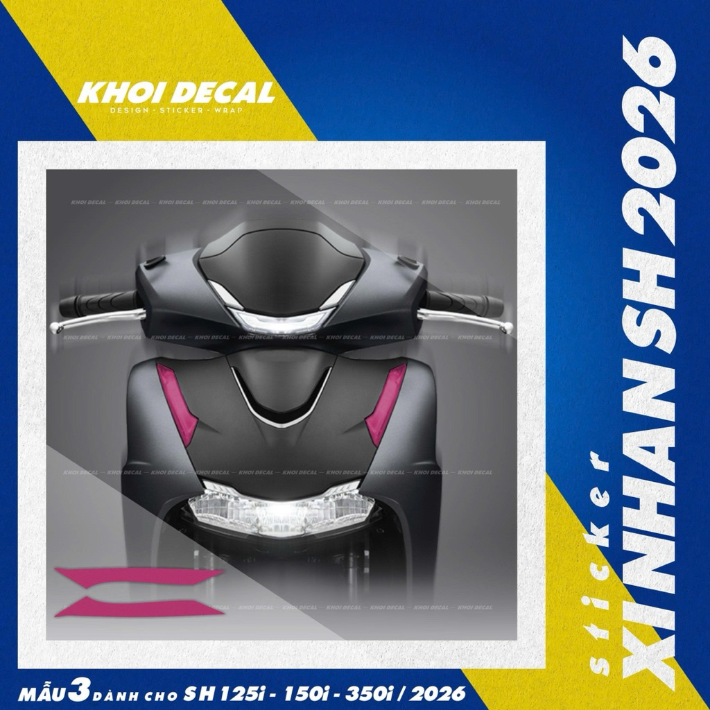 Decal dán đèn xi nhan SH 2026,SH350 2026