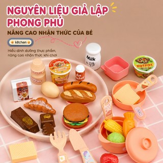 Đồ chơi bếp đứng nấu ăn có đèn cho bé bộ đồ chơi nhà bếp mô phỏng cho trẻ từ 2 đến 8 tuổi