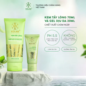 Combo Kem Tẩy Lông 70ml + Gel Dịu Da 30ml Chiết xuất chùm ngây lành tính + Sữa rửa mặt 100ml