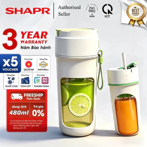 【Bảo hành3 năm miễn phí】Máy Xay Sinh Tố Cầm Tay- Dung tích 480ml - Lưỡi 304 – Xay Đá,Xay Trái Cây- Sạc Type-C