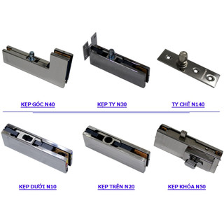 Kẹp Kính  Newstar - Kẹp Trên, Kẹp Dưới,Kẹp Khoá, Kẹp Góc (Kẹp L) Cửa kính cường lực