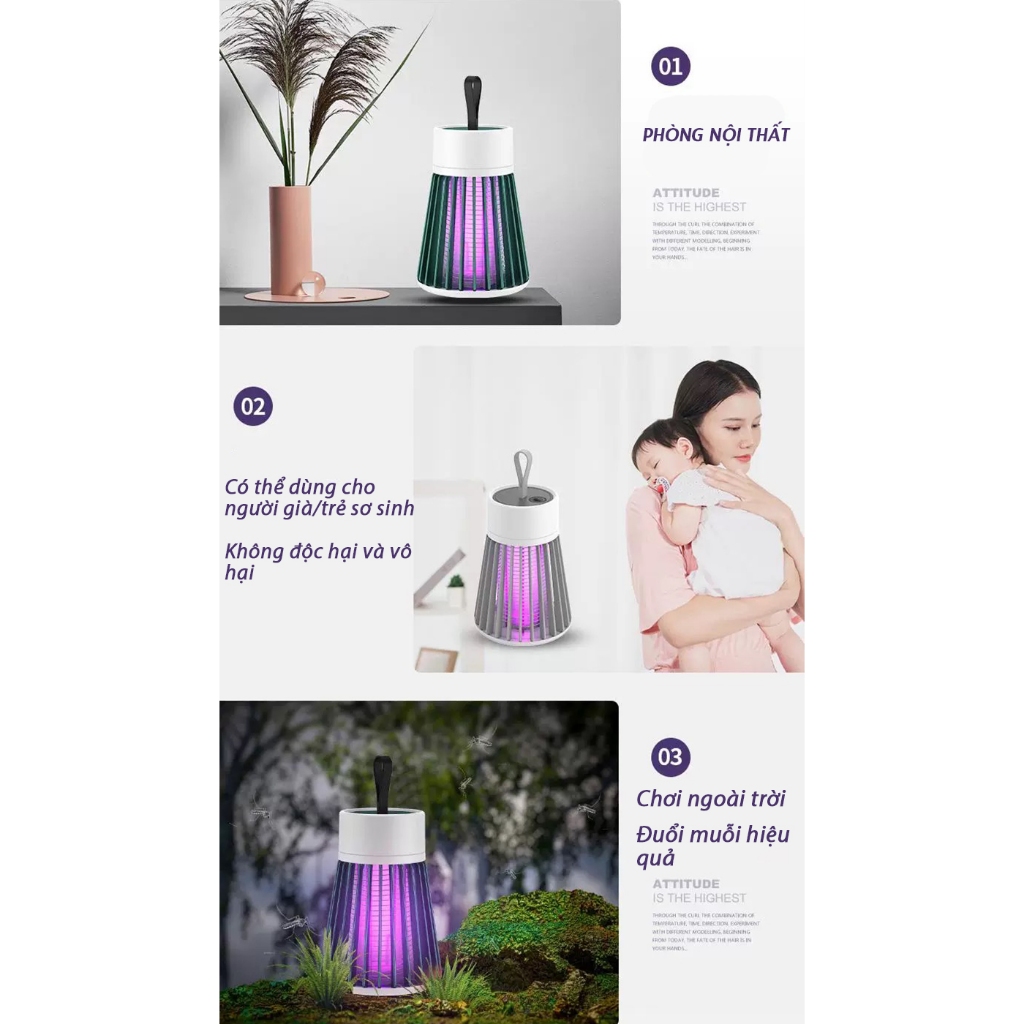 【Bảo hành 3năm miễn phí】Mẫu mới Đèn bắt muỗi - Đèn ngủ+Bắt muỗi 2 IN 1 Không mùi/An toàn ĐÁNH BẮT ĐƯỢC 98.8%
