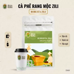 Cà Phê rang mộc Robusta Zili vị ĐẮNG ĐẦM HẬU NGỌT pha phin pha máy - Di Linh Zili Coffee [250g]