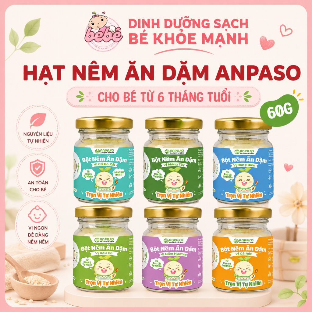 Nêm ăn dặm Anpaso cho bé từ 6 tháng tuổi