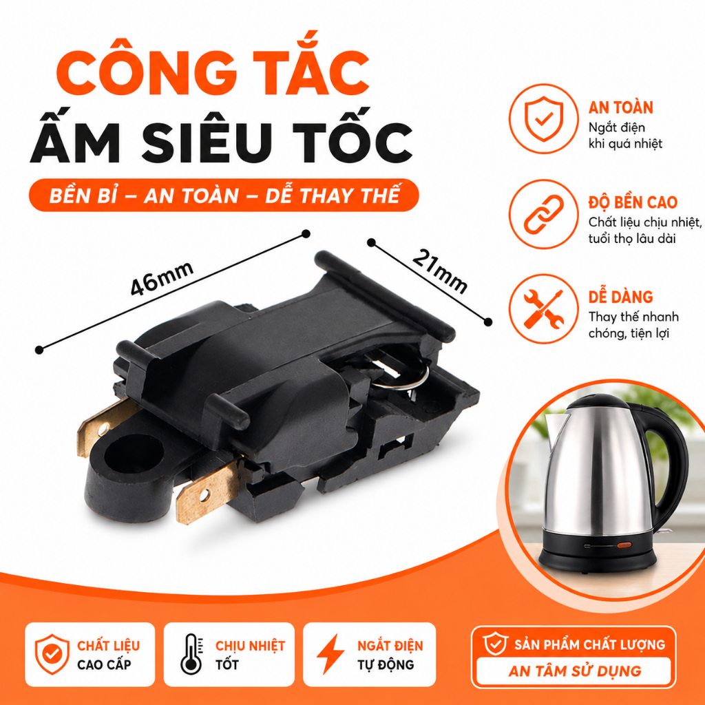 Công tắc, Vỏ công tắc ấm siêu tốc (Loại xịn)