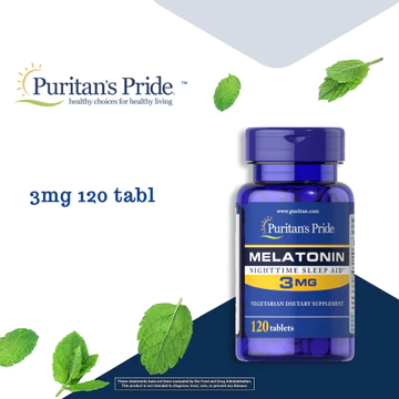 [Chính Hãng] Melatonin Puritan's Pride 3mg 120 Viên - Hỗ Trợ Ngủ Ngon, Giảm Thức Giấc Đêm - Hàng Mỹ