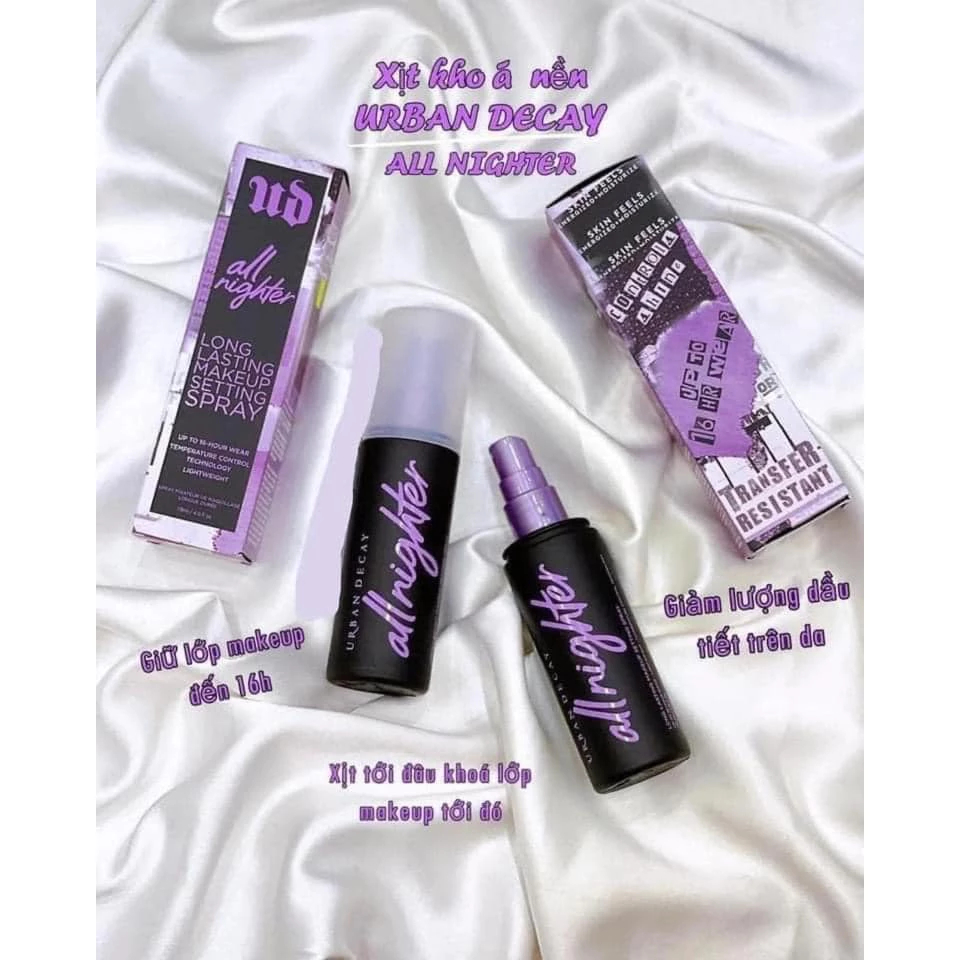 Xịt khóa nền Urban Dekay Xịt Cố Định Lớp Trang Điểm Long Lasting Makeup Setting Spray