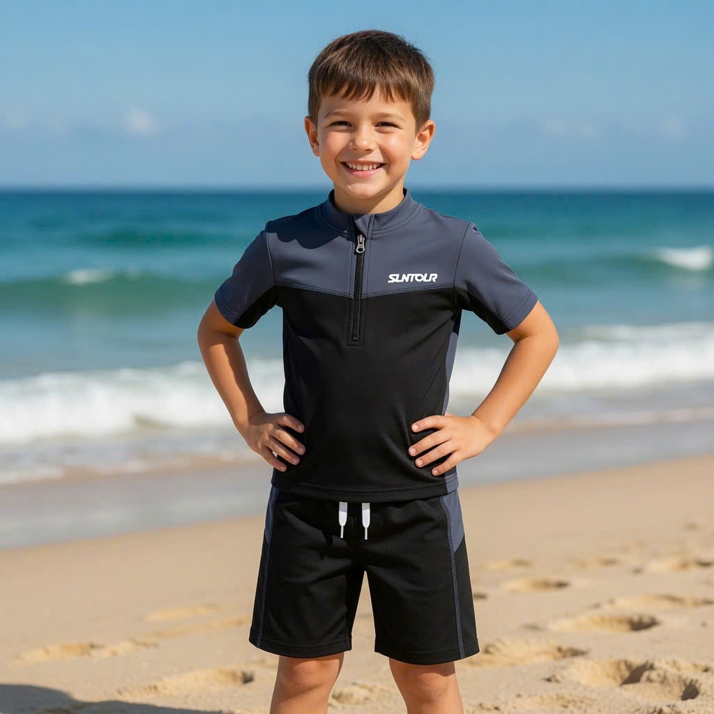 Bộ bơi, đồ bơi bé trai chất thun dầy dặn size 15-50kg vải co giãn, thoải mái dễ chịu