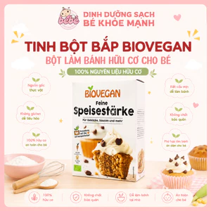 Tinh bột bắp hữu cơ, bột làm bánh hữu cơ cho bé Biovegan