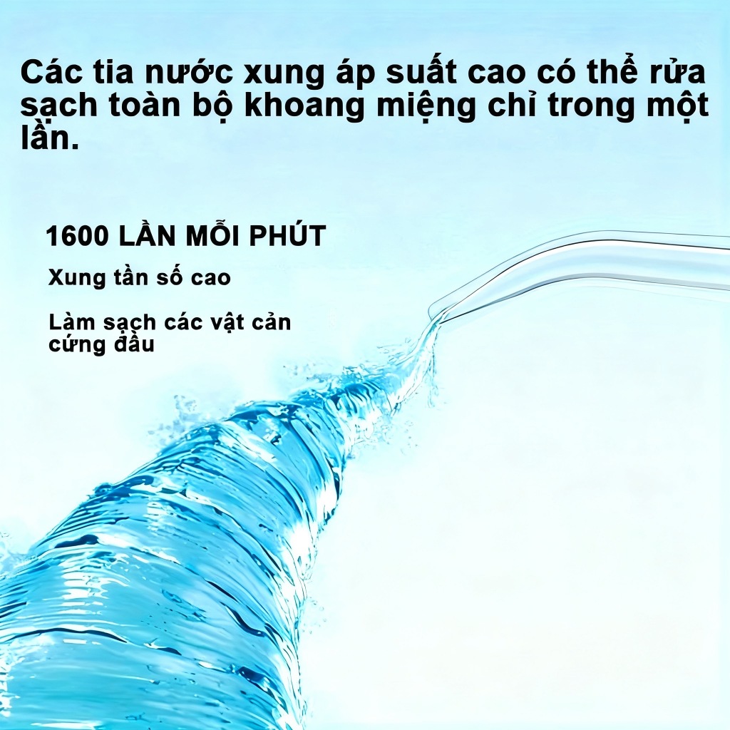 【Bảo hành 3năm miễn phí】Máy tăm nước- Nhiều đầu phun/3 tốc độ/Chăm sóc răng miệng điều khiển bằng AI
