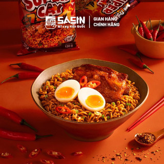 [ 5 GÓI ] MÌ CAY SASIN VỊ KIM CHI + SOYUM + TRỘN + 5 GÓI XỐT ỚT ĐỘ 10G.