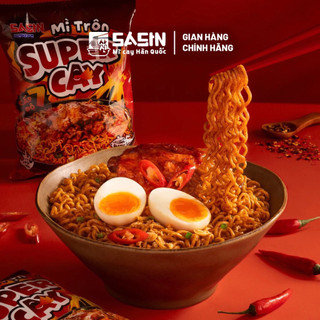 [ 5 GÓI ] MÌ CAY SASIN VỊ KIM CHI + SOYUM + TRỘN + 5 GÓI XỐT ỚT ĐỘ 10G.
