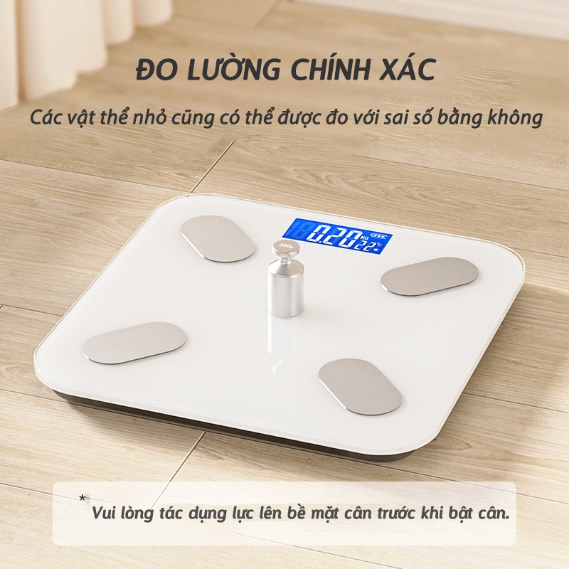 【Bảo hành 3 năm miễn phí 】Cân điện tử thông mình-24 chỉ số cơ thểHỗ trợ kết nối điện thoại di động APP Tải trọng lớn
