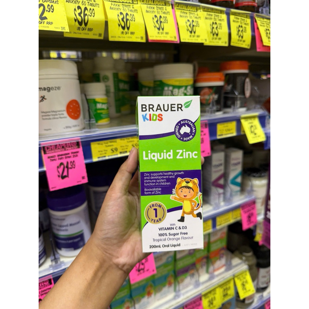 Brauer Zinc Kids 200ml – Bổ Sung Kẽm Cho Bé Từ 1–13 Tuổi