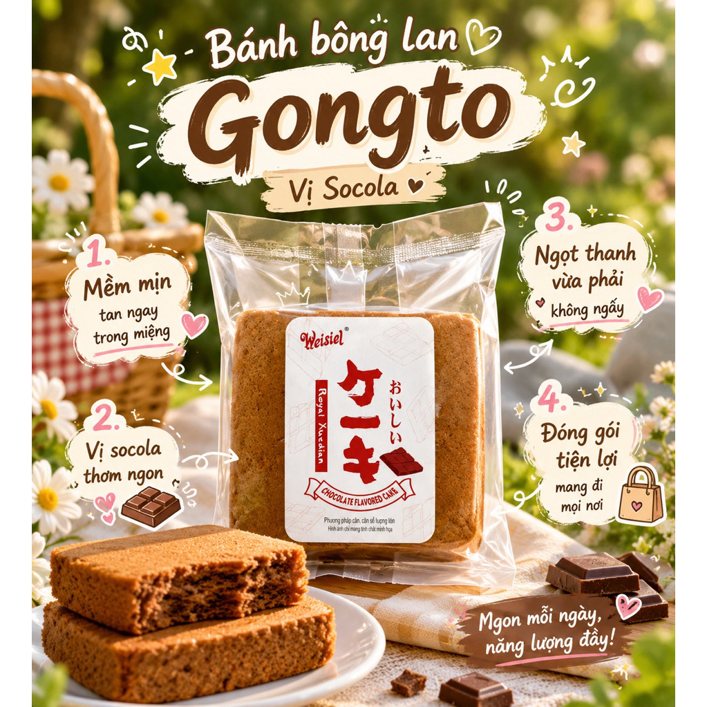 [Set 8cái-1kí] Bánh bông lan gongto Shougong