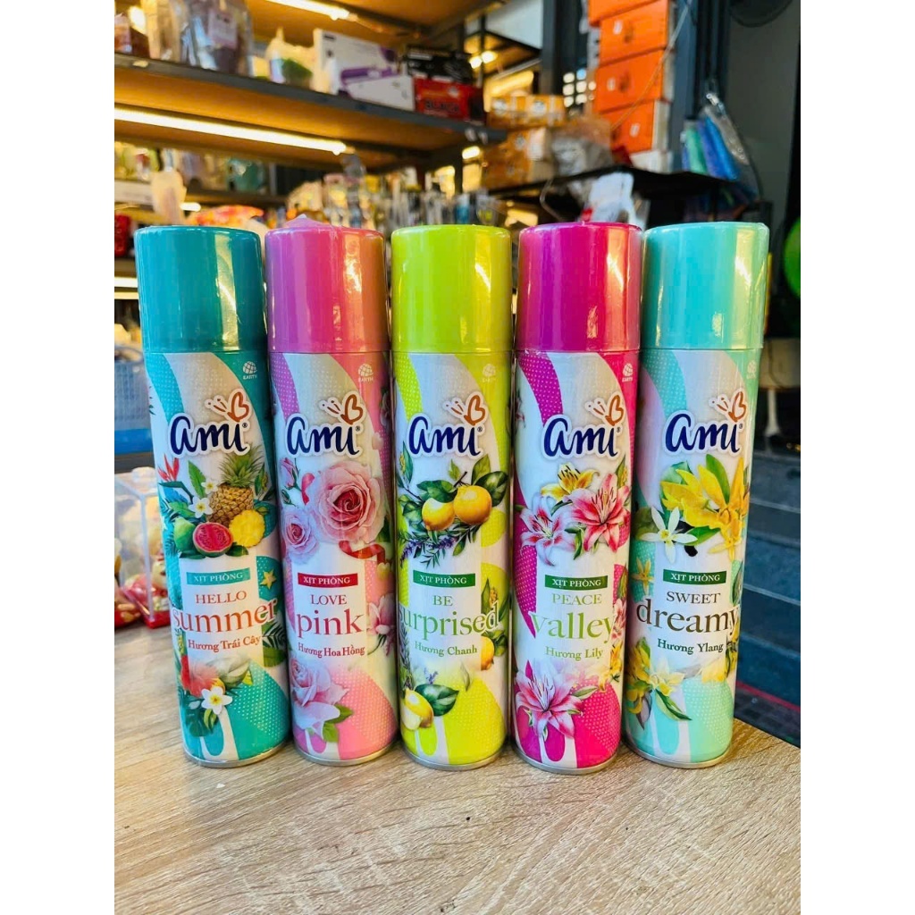 Xịt Phòng Ami Khử Mùi các hương 280ml