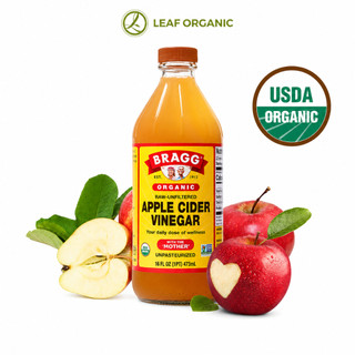Giấm Táo Hữu Cơ Bragg 473ml/946ml - Giấm Táo Organic Chưa Lọc, Chứa Con Giấm Mẹ