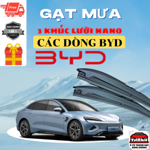 GẠT MƯA XE BYD SEAL, CÁC DÒNG BYD ATTO 3, ATTO 2, M6, HAN, SEALION 6, SEALION 8, DOLPHIN, LƯỠI SILICON NANO GẠT sạch êm