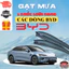 GẠT MƯA XE BYD SEAL, CÁC DÒNG BYD ATTO 3, ATTO 2, M6, HAN, SEALION 6, SEALION 8, DOLPHIN, LƯỠI SILICON NANO GẠT sạch êm