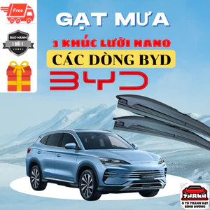 GẠT MƯA XE BYD SEALION 6, CÁC DÒNG BYD ATTO 2, ATTO 3, SEAL, HAN, SEALION 8, DOLPHIN, LƯỠI SILICON NANO GẠT sạch êm