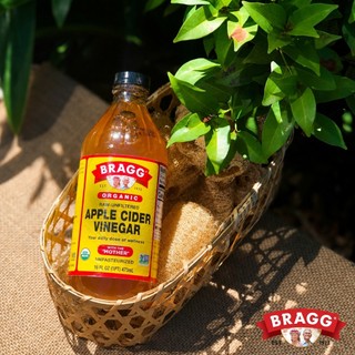 Giấm Táo Hữu Cơ Bragg 473ml Chứa Con Giấm Mẹ Nhập Khẩu Mỹ
