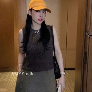 VMY Studio - Áo len montoghi sát nách mặc ngoài mềm mại không nóng co dãn QC nữ