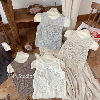 VMY Studio - Áo len montoghi sát nách mặc ngoài mềm mại không nóng co dãn QC nữ