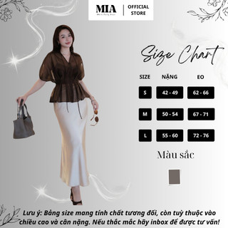 Set 3 món áo voan tay phồng phối chân váy dài phong cách Hàn Quốc MIA nữ tính đẹp S193