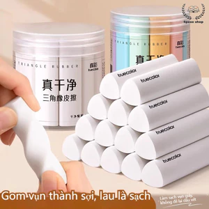 Truecolor Gôm Tẩy Tam Giác Ít Vụn Cho Học Sinh –Tẩy Thành Sợi Siêu Sạch, Dùng Cho Viết Chữ & Vẽ Mỹ Thuật