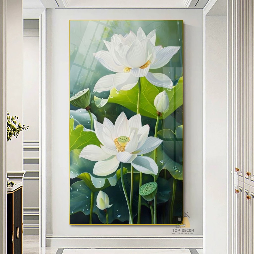 [ 20 Mẫu ] Tranh Treo Decor "Hoa Sen" Tranh Decor - Tranh Treo Phòng khách, Tranh Treo phòng ngủ, Tranh tráng gương