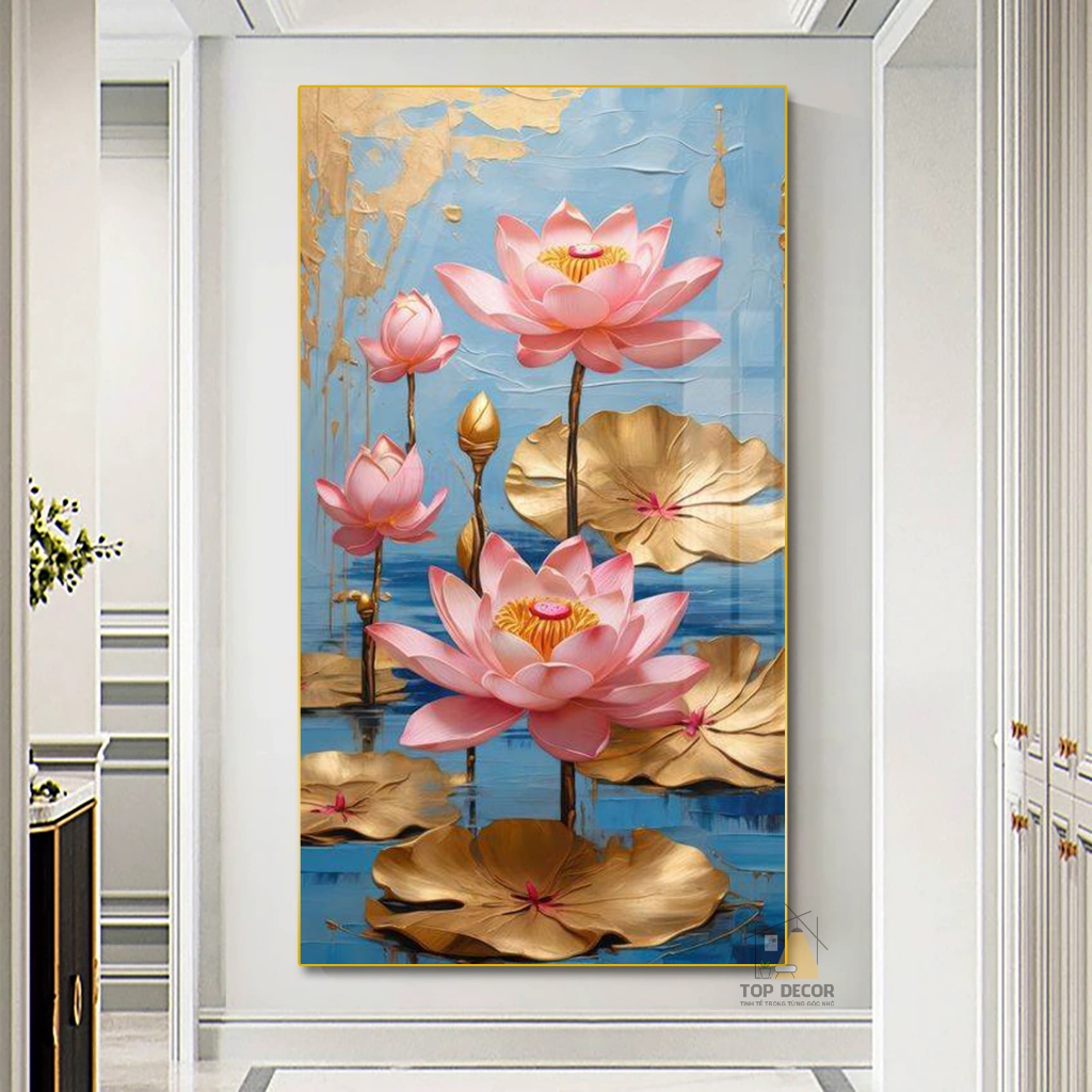 [ 20 Mẫu ] Tranh Treo Decor "Hoa Sen" Tranh Decor - Tranh Treo Phòng khách, Tranh Treo phòng ngủ, Tranh tráng gương